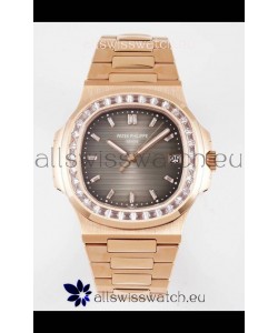 Patek Philippe Nautilus 5711/R Grey Dial 1:1 Mirror Swiss Replica Watch in Rose Gold 904L Steel 