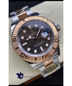 Rolex Yachtmaster 40 Everose Gold - Oyster Steel Brown Dial 1:1 Swiss Replica Watch 40MM in 904L Steel Casing