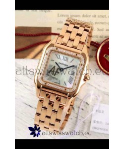 PANTHERE de Cartier Edition 27mm Pearl Dial 1:1 Mirror Swiss Watch Rose Gold Casing